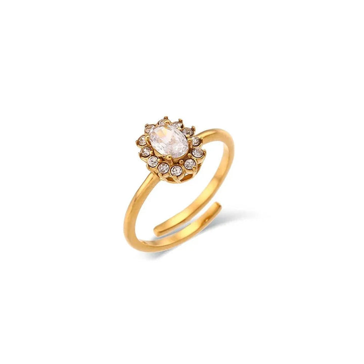 Skanto | Delikat Justerbar Oval Diamantringer