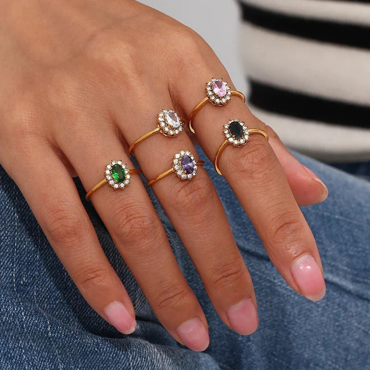 Skanto | Delikat Justerbar Oval Diamantringer