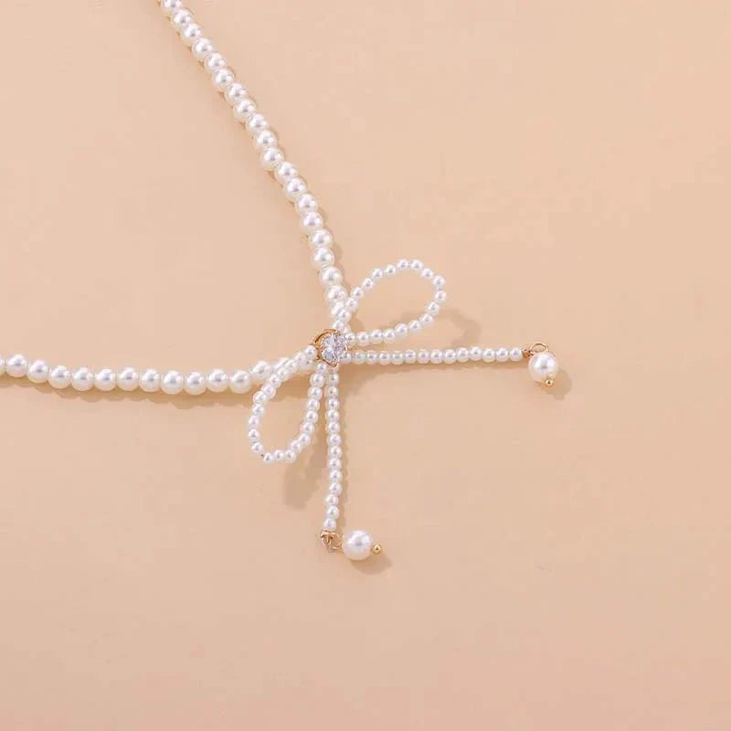 Skanto | Delikat Perle Bue Choker Halskjede