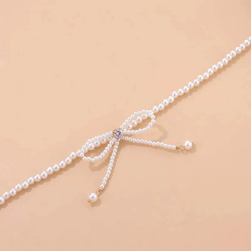Skanto | Delikat Perle Bue Choker Halskjede