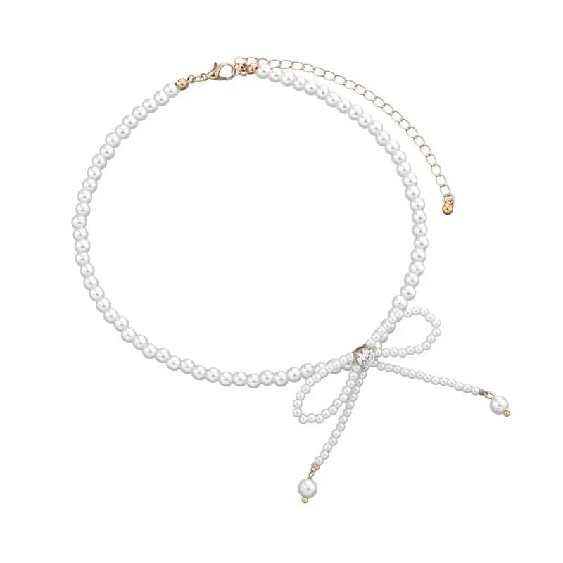 Skanto | Delikat Perle Bue Choker Halskjede