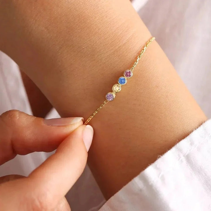 Skanto | Delikat Fødselsstenskjede armbånd