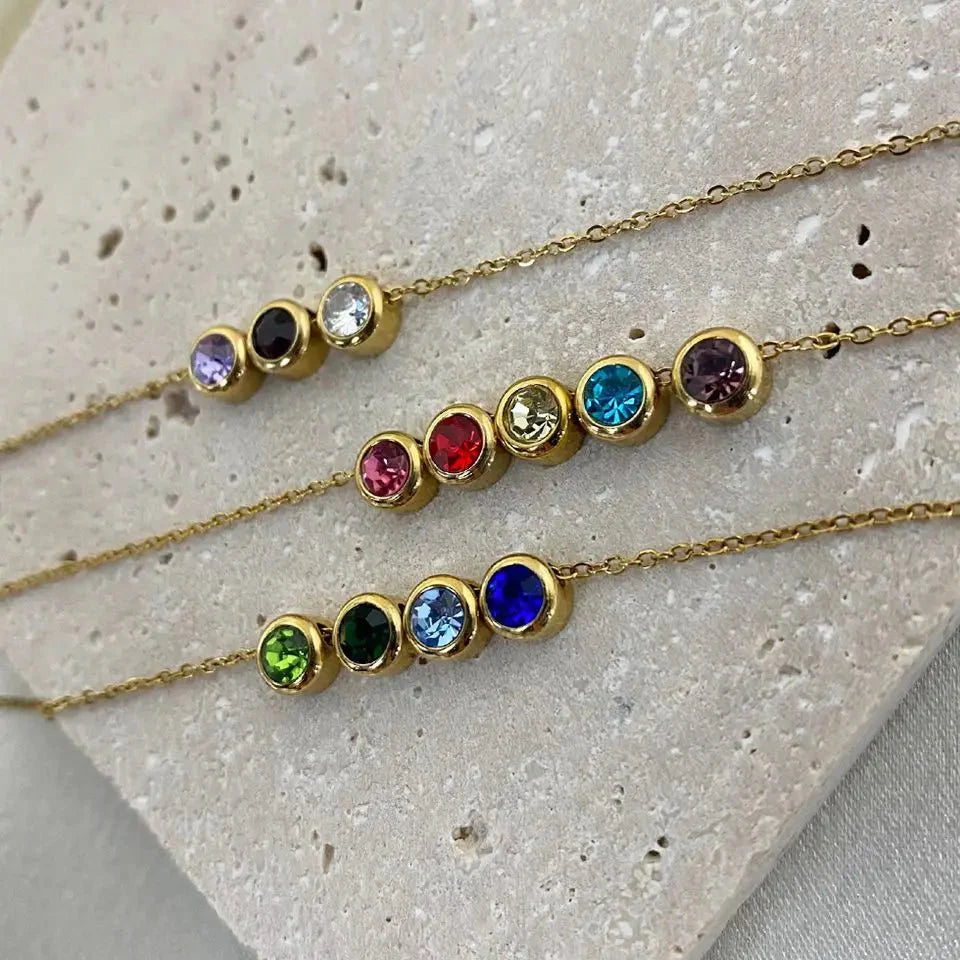 Skanto | Delikat Fødselsstenskjede armbånd