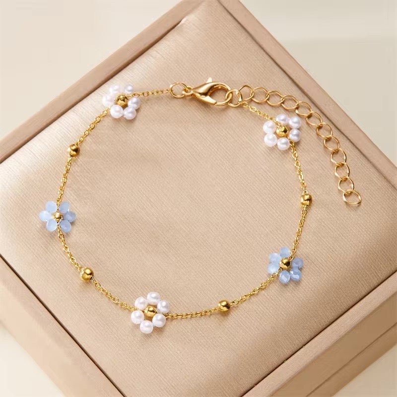 Skanto | Delikat Daisy Halskjede & Armbånd