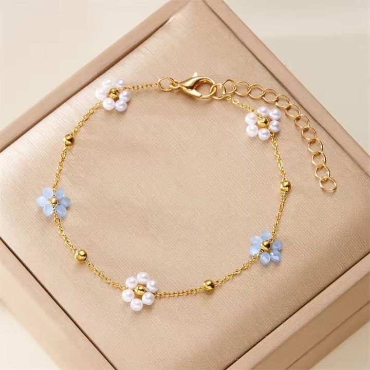 Skanto | Delikat Daisy Halskjede & Armbånd