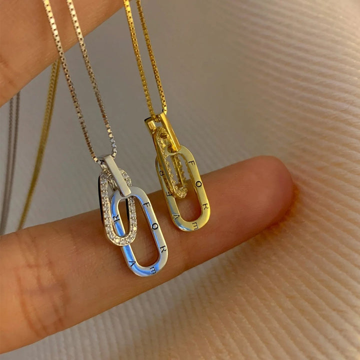 Skanto | Delikat Forever Paperclip Love Necklace