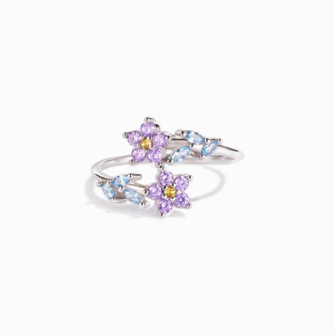 Skanto | Delikat Forglemm-meg-ikke Blomster Ring