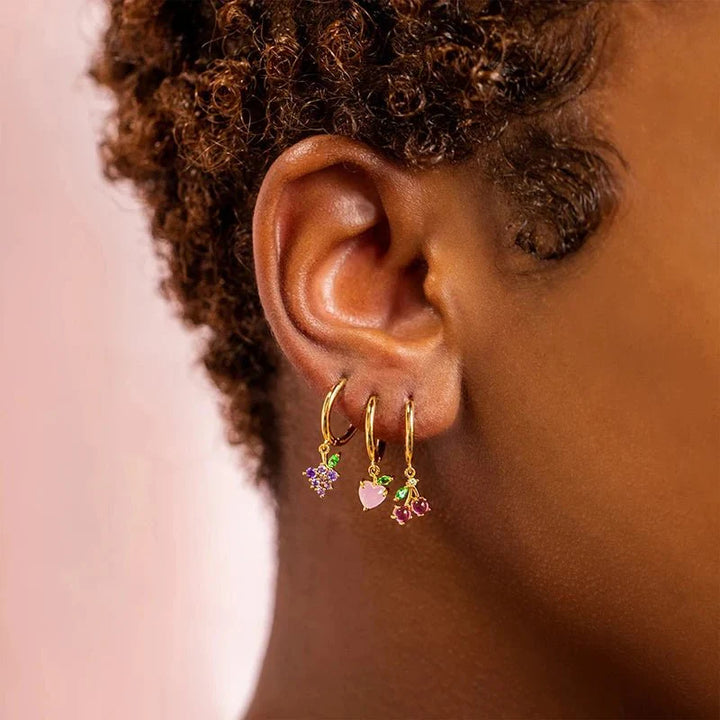 Skanto | Delikat Frukt Hoop & Stud Øredobber