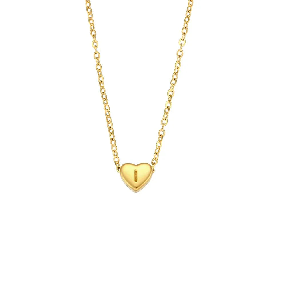 Skanto | Delikat Minimalistisk Hjerte Initialbokstav Halskjede