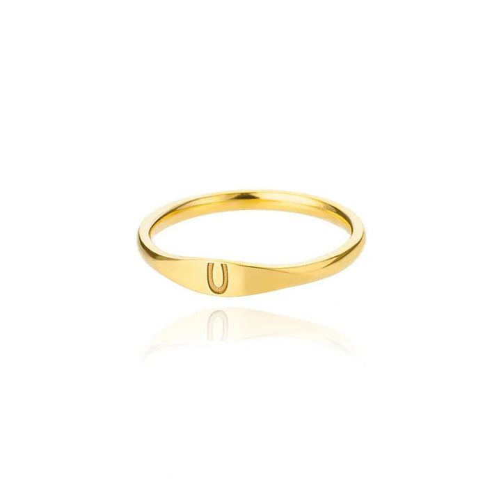 Skanto | Delikat Tynn Bokstav Initial Ring
