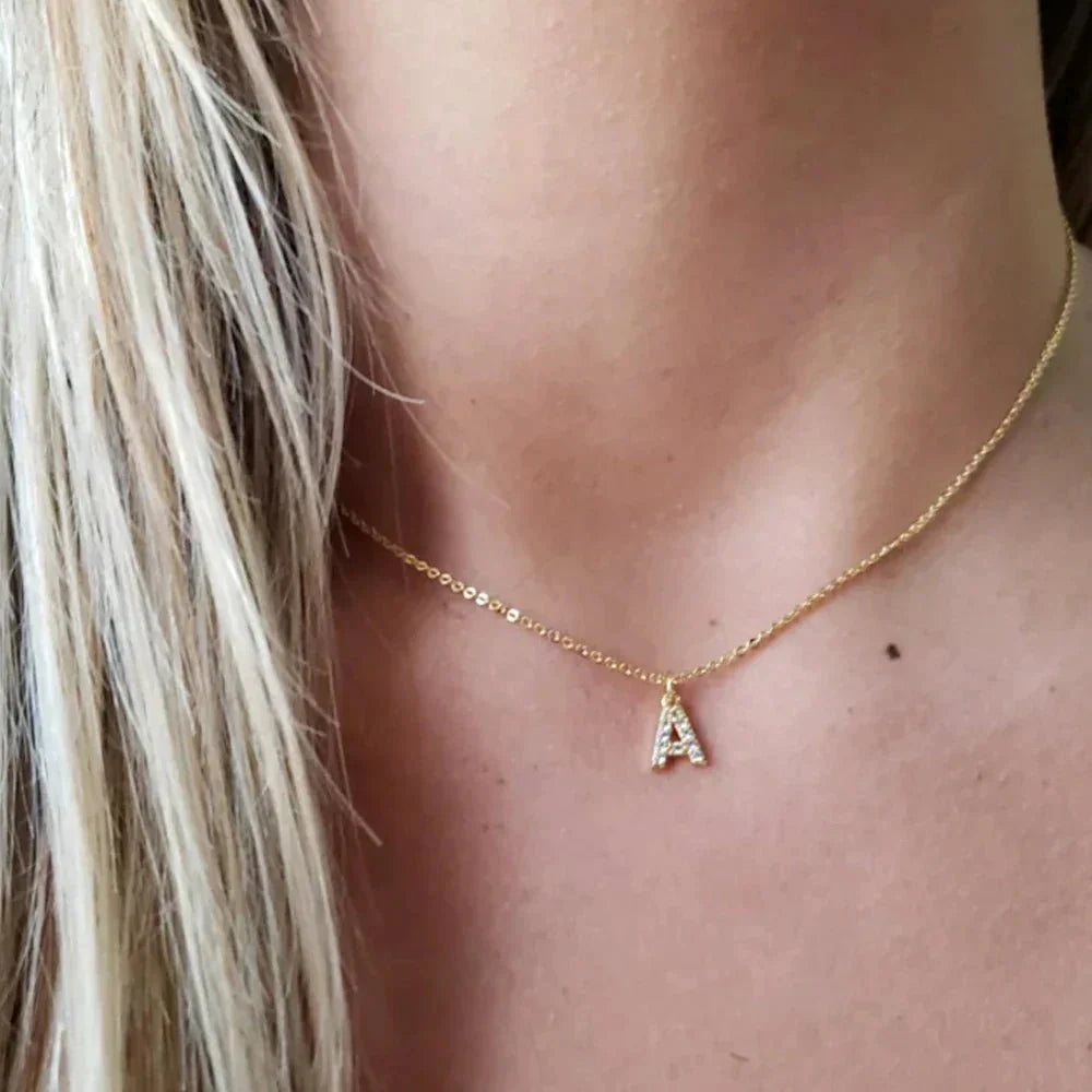 Skanto | Delikat Zirkon Bokstav Initial, Nummer, Symbol Kjedehalskjede