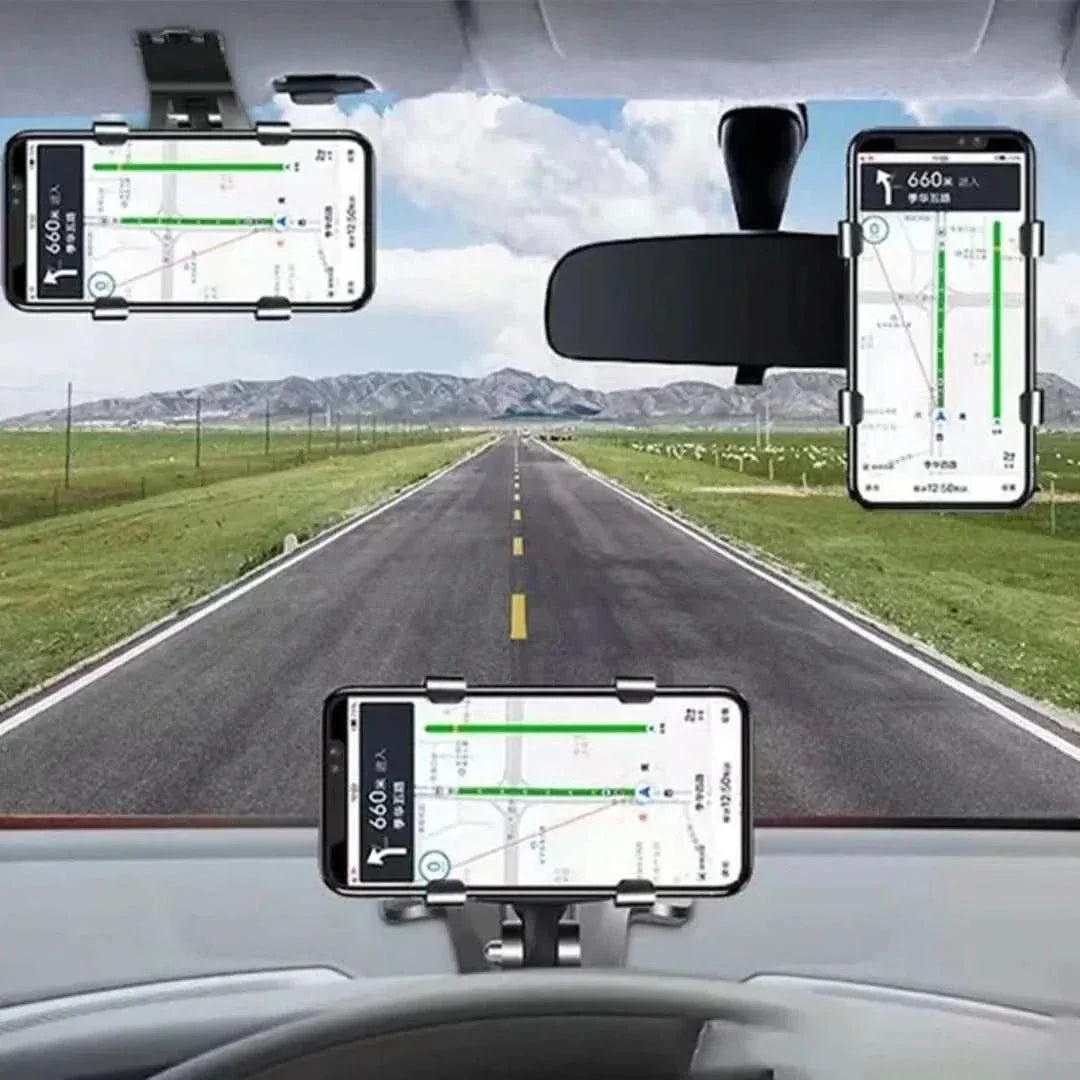 Universell roterbar telefonholder for bil – Sikker og handsfree navigasjon | Skanto