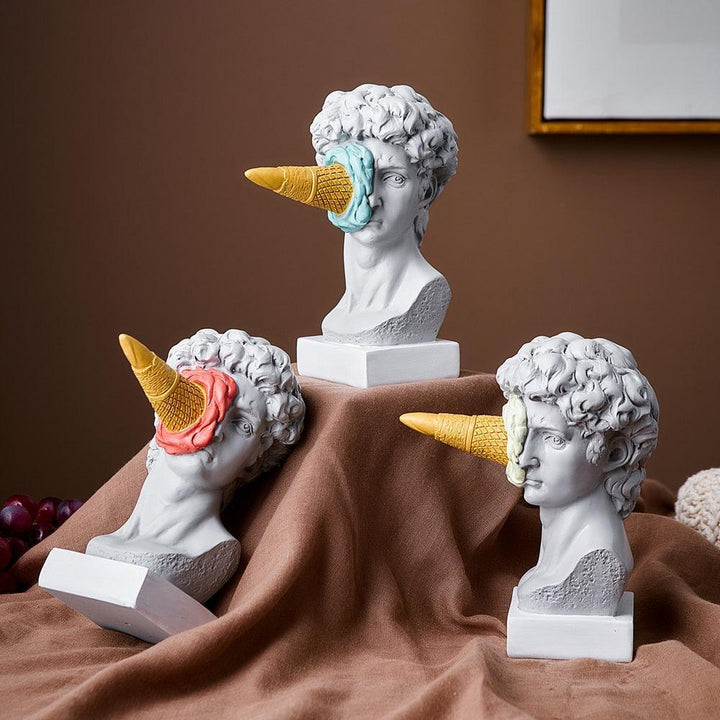Skanto | Frendorf Figur Ansikt Iskrem Kunst Skulptur