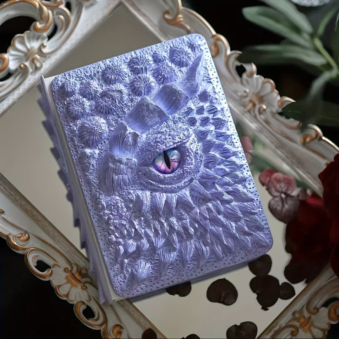 Skanto | Drageøyne 3D Trykket Journal - Håndlaget Harpiks Graverte Notatbok