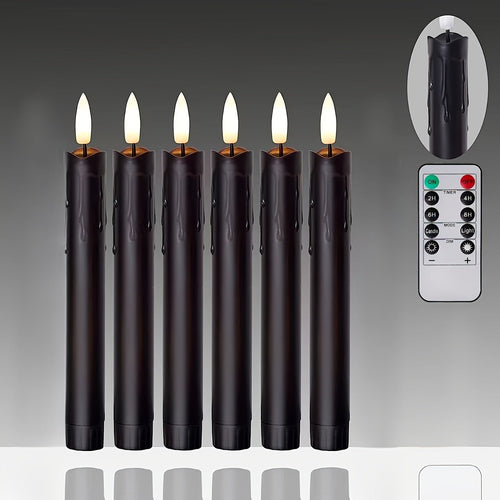 FlickerGlow - Realistiske flammefrie LED-lysestaker med fjernkontroll Skanto