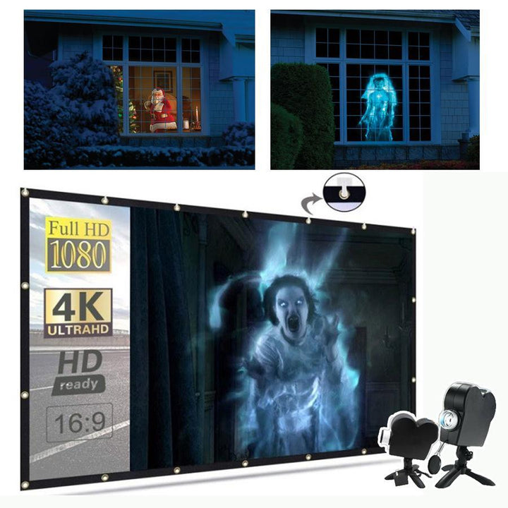 Skanto | SpookGlow Holografisk Projektor | Forandre plassen din med fengslende Halloween-projeksjoner