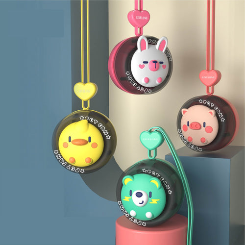Cartoon Animal Mini Kids Neck Fan | Skanto