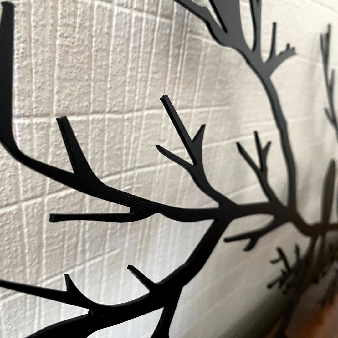 Skanto | Metal Birds on Branch Wall Art Svart