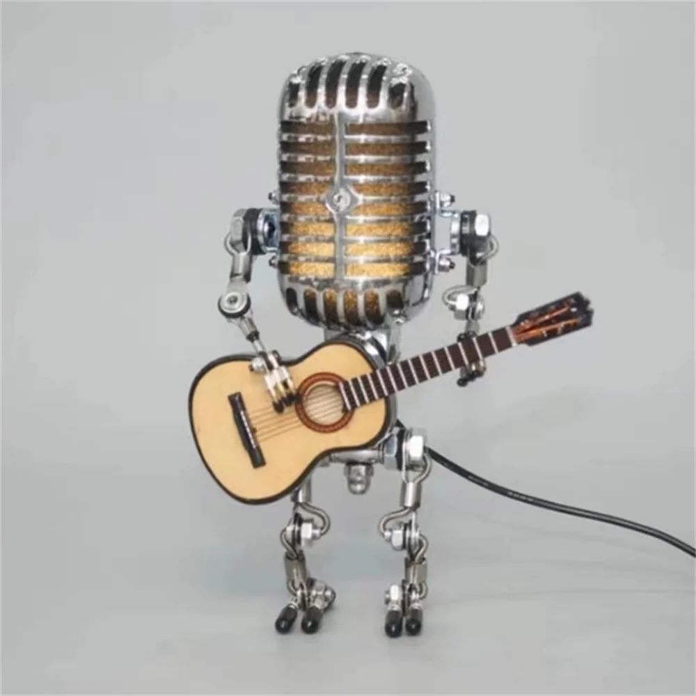 Skanto | Dekorativ Mikrofon Robot Lampe med Gitar – Max