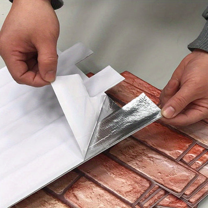 Selvheftende 3D veggpaneler med murstein- og tretekstur | Skanto