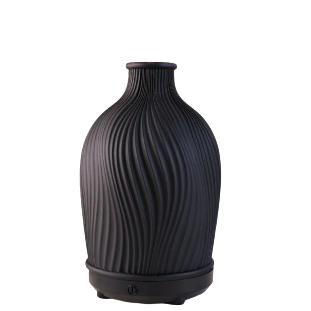 formet ultrasonisk aroma diffuser – Elegant aroma diffuser med beroligende LED-belysning Skanto