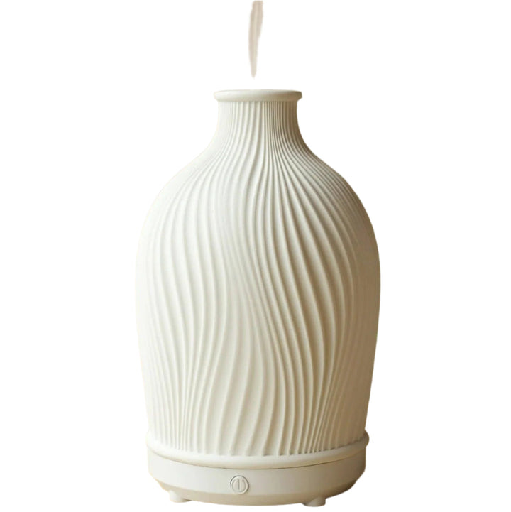 formet ultrasonisk aroma diffuser – Elegant aroma diffuser med beroligende LED-belysning Skanto