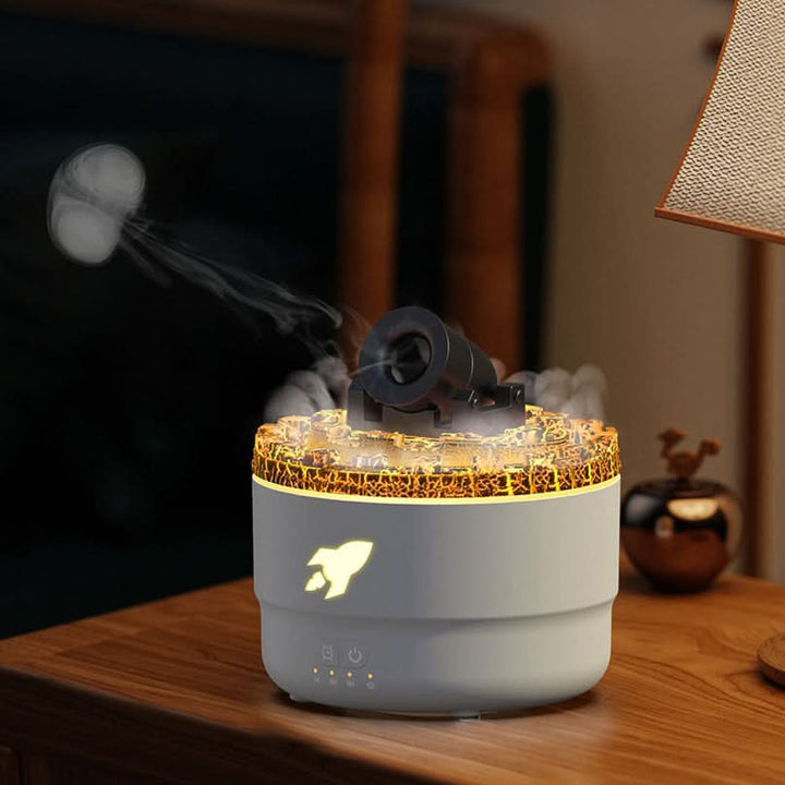 Skanto | Lava Cannon Humidifier Aroma Diffuser med Mist Nattlys