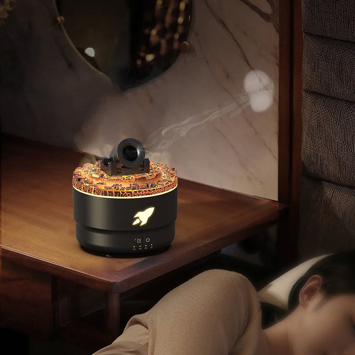 Skanto | Cannon Luftfukter Aroma Diffuser Vannmist Nattlys Lava Perfekt Gave