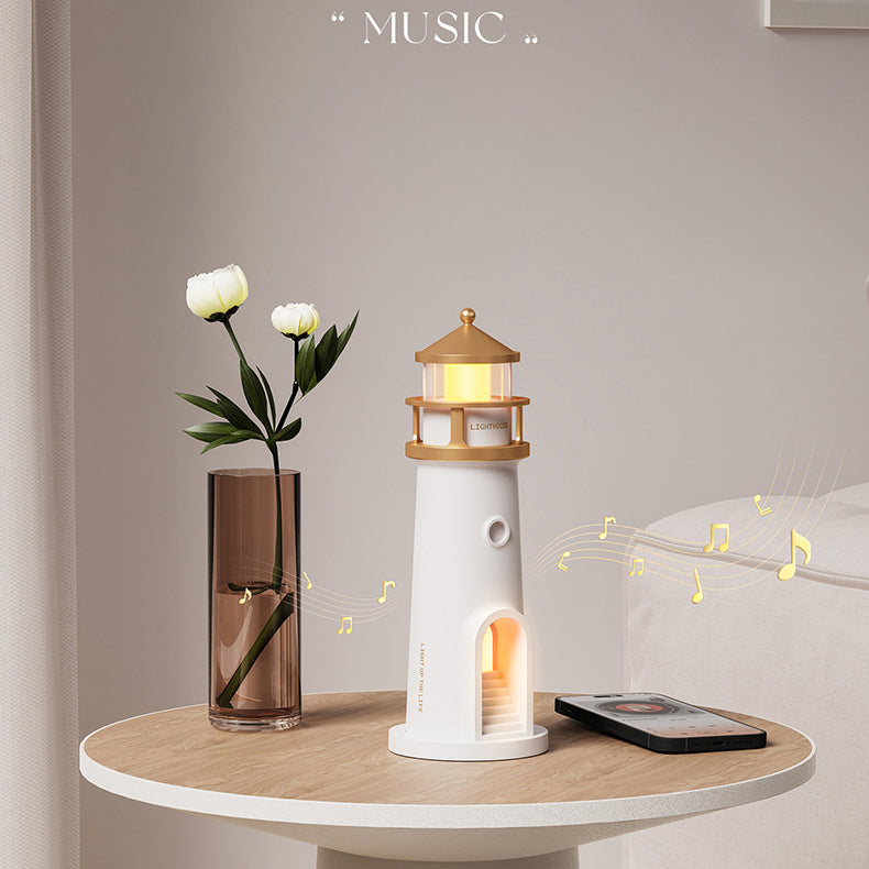 Skanto | Lighthouse Høyttaler Bluetooth Lampe Måneskinn Miljøbelysning Beste Gave