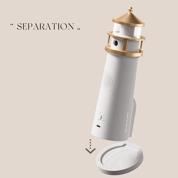 Skanto | Lighthouse Høyttaler Bluetooth Lampe Måneskinn Miljøbelysning Beste Gave