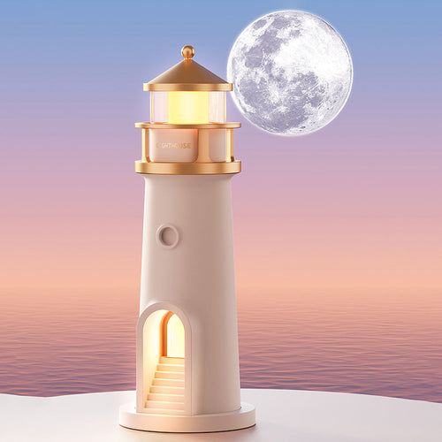 Skanto | Lighthouse Høyttaler Bluetooth Lampe Måneskinn Miljøbelysning Beste Gave