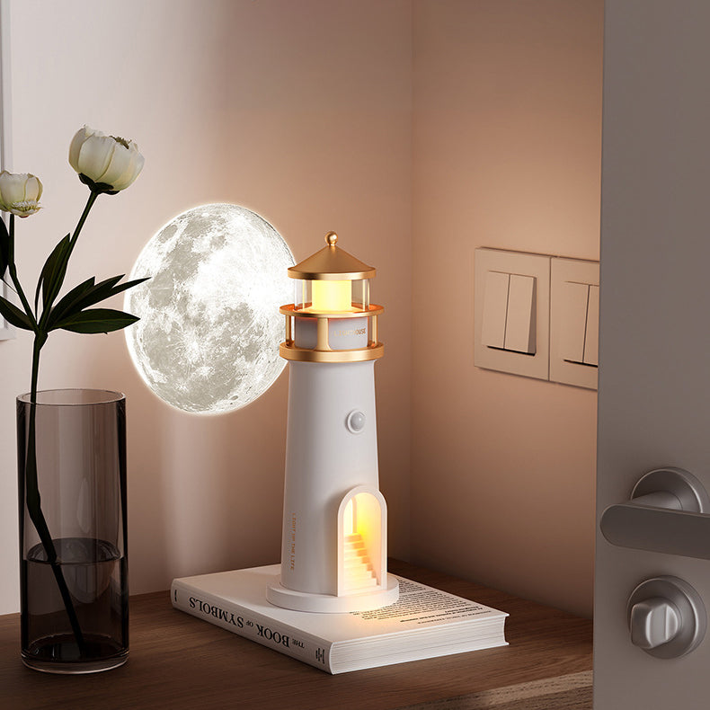 Skanto | Lighthouse Høyttaler Bluetooth Lampe Måneskinn Miljøbelysning Beste Gave