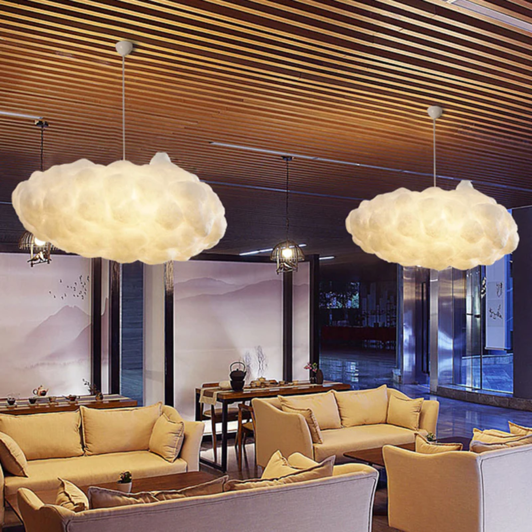 Skanto | Design Cloud LED Pendel Lys Hvit PVC/Bomull - Nimbus