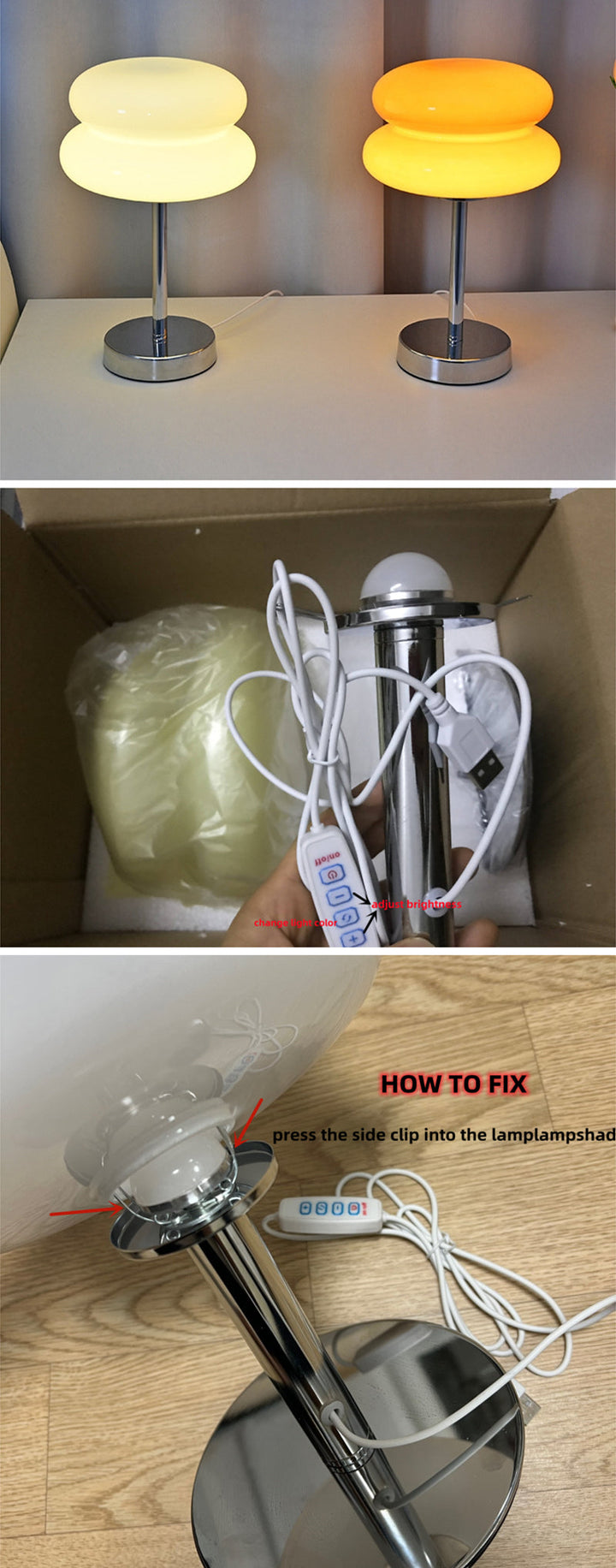 Skanto | DESIGNER GLASS BORDLAMPE - AMBIENT LED LAMPE FOR SOVEROM OG KONTOR