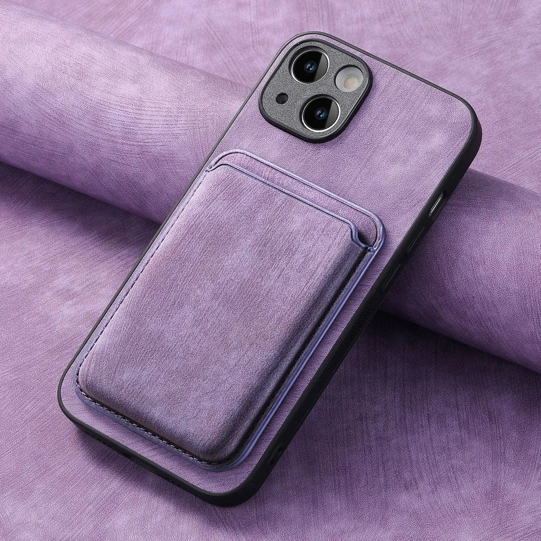 Skanto |  Magsafe iPhone-deksel Magnetisk lær kortholder
