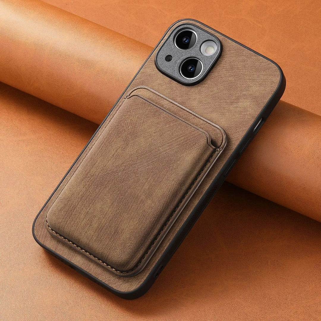 Skanto |  Magsafe iPhone-deksel Magnetisk lær kortholder