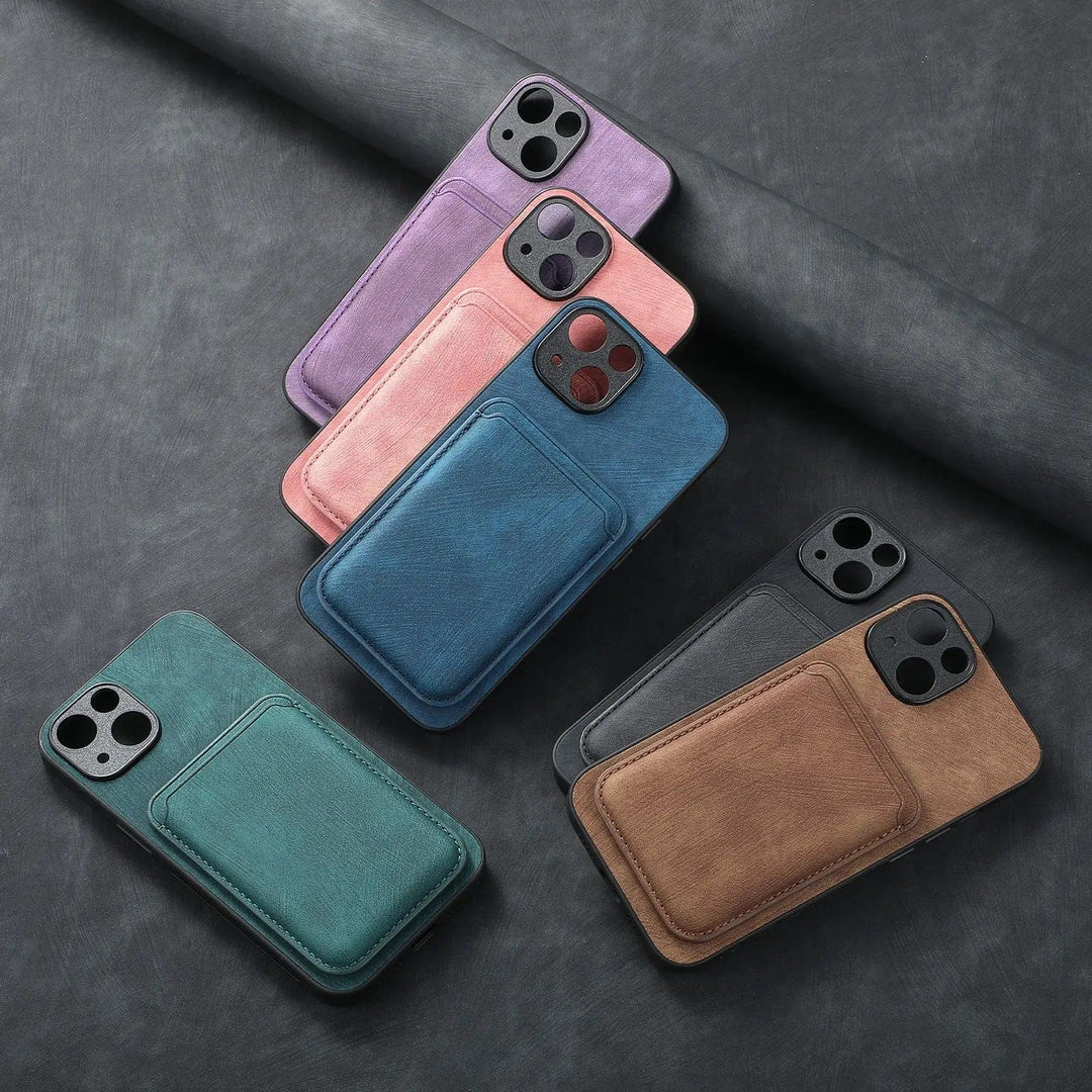 Skanto |  Magsafe iPhone-deksel Magnetisk lær kortholder