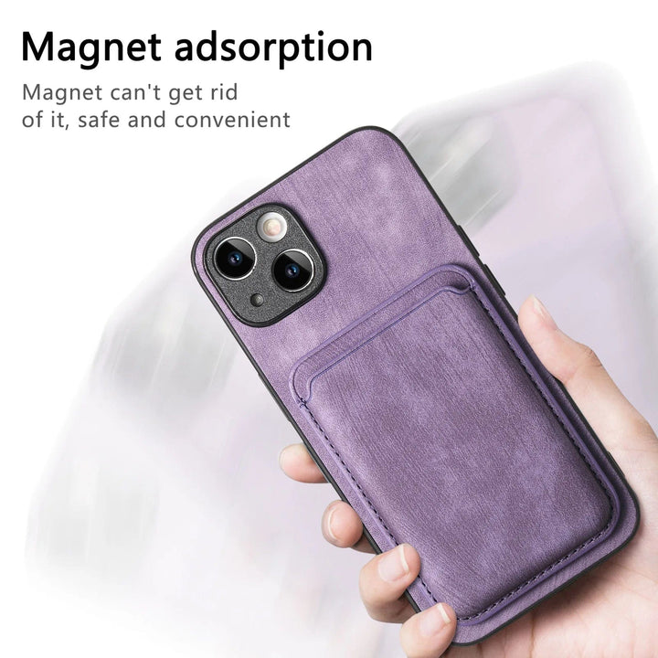 Skanto |  Magsafe iPhone-deksel Magnetisk lær kortholder