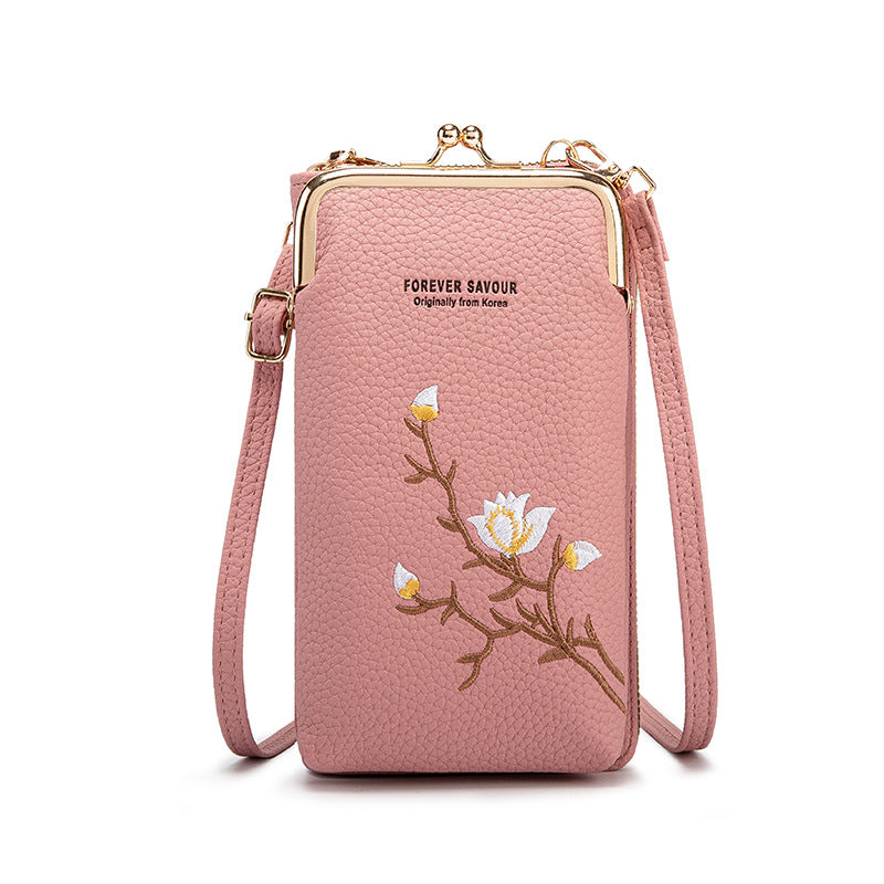 Skanto | Brodert kvinne crossbody lommebok