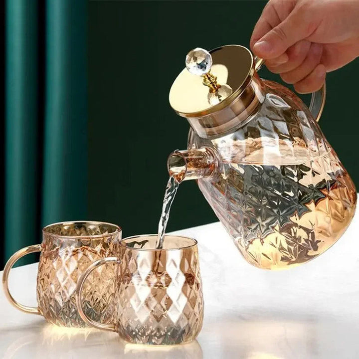 Diamant Type Glass Vannkoker Kreativ Glass Kasserolle Flaske | Skanto