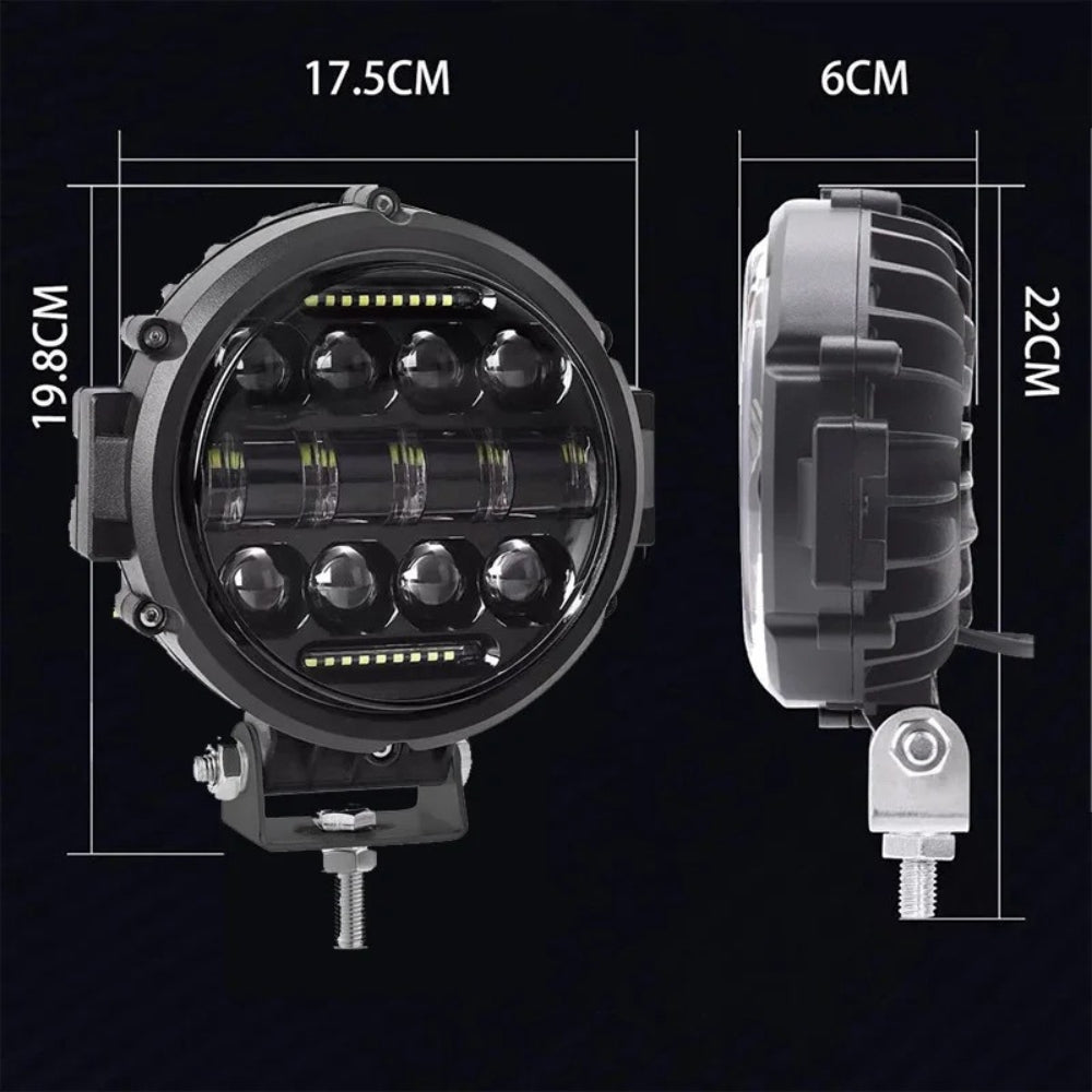 Skanto | High Power LED Kjørelys 7" | Langdistanse Bil & 4x4 Spotlight