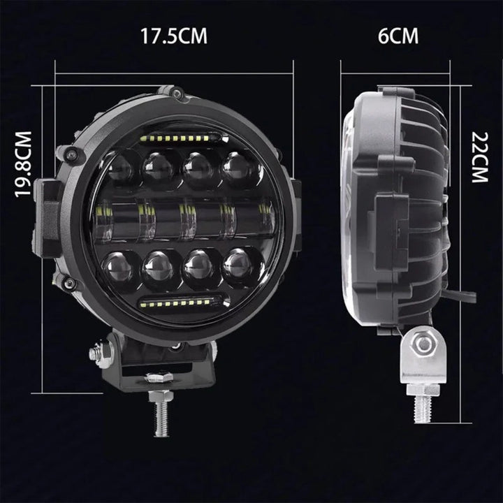 Skanto | High Power LED Kjørelys 7" | Langdistanse Bil & 4x4 Spotlight