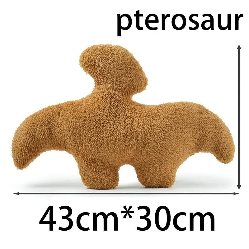 Skanto | Dino Nugget Plysjpute: Søt Dino Kylling Nugget Pute
