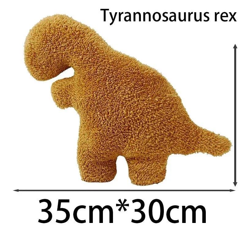 Skanto | Dino Nugget Plysjpute: Søt Dino Kylling Nugget Pute