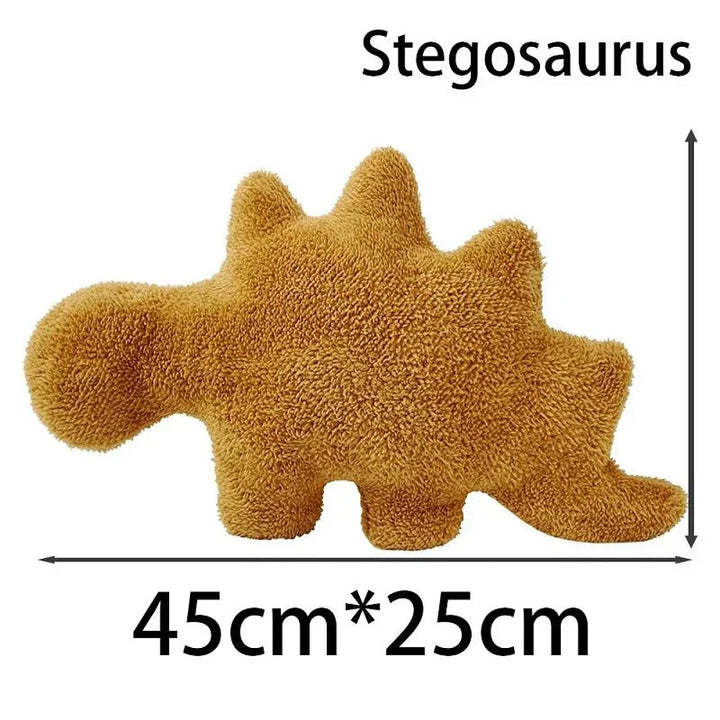Skanto | Dino Nugget Plysjpute: Søt Dino Kylling Nugget Pute