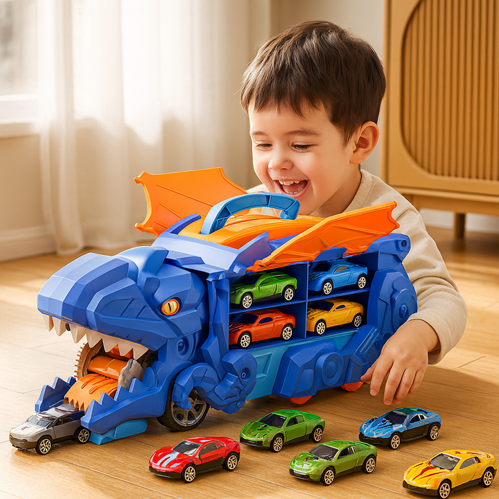 Skanto | Leke Bil Dinosaur Transformer Truck Lekesett