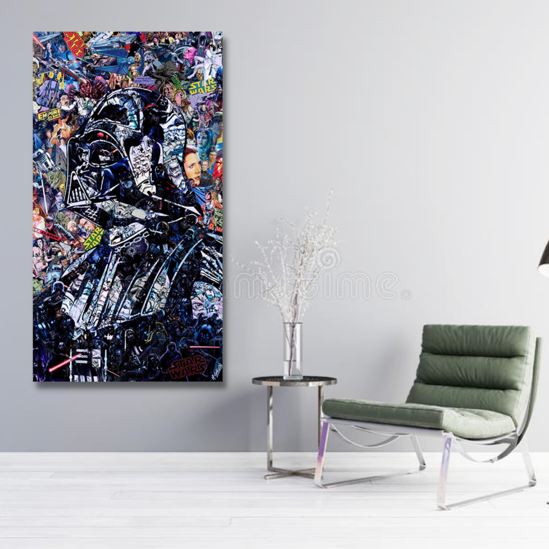 Skanto | Disney Star Wars Plakat Darth Vader Lerretsveggkunst - Veggdekorasjon - Berømt Veggkunst