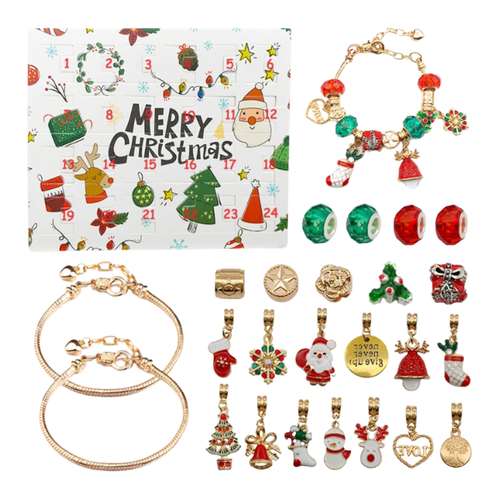 DIY Adventskalender 2025 – Smykker & Armbånd Sett for Jenter