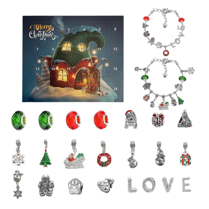 DIY Adventskalender 2025 – Smykker & Armbånd Sett for Jenter