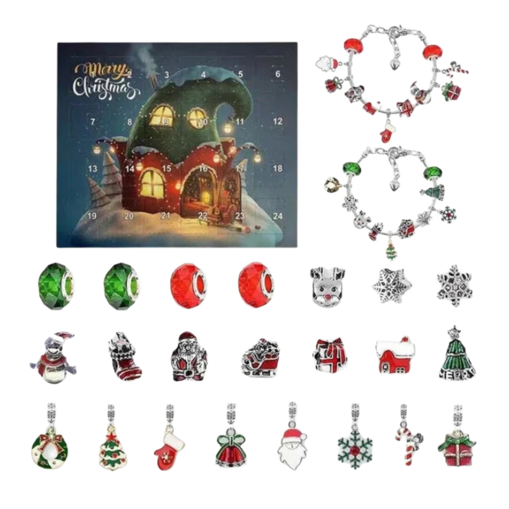 DIY Adventskalender 2025 – Smykker & Armbånd Sett for Jenter
